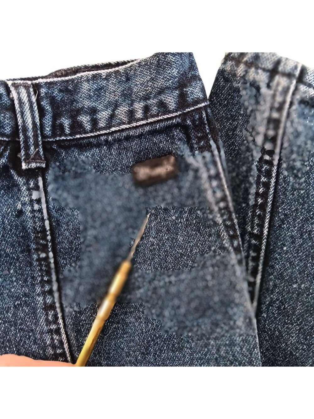 Vintage Wrangler Silverlake Cowgirl Jeans High-Rise Denim Acid Wash 30x35 USA